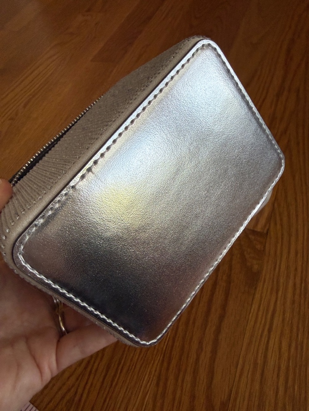 Michael Kors Silver Mini Vanity Bag with Strap - Picture 7 of 7